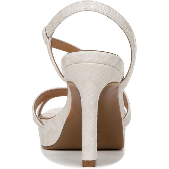 Naturalizer Women Beige Snake Polyurethane Rounded Open Toes Platform Shoes - Picture 3 of 9